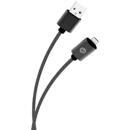 IESSENTIALS Charge and Sync Braided 10 ft. Micro USB to USB Cable (Black) IEN-BC10M-BK